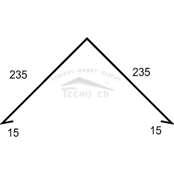 Střešní hřebenáč 500 pozinkovaný