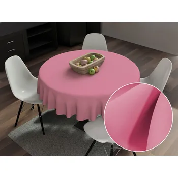ubrus Dekorační kulatý ubrus Rongo RG-027 Růžový Ø 100 cm