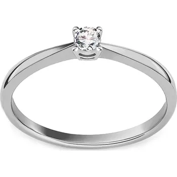 Prsten Diamantový prsten z bílého zlata 0.050 ct Illusion ROYBR189A + dárkové balení LUXUS zdarma