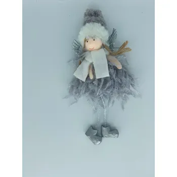 Vánoční dekorace BRIMOON Vánoční dekorace anděl šedý 17 cm