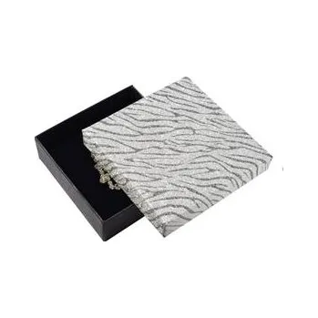 Dárková krabička Šperky4U Krabička na soupravu šperků, stříbrná zebrovaná - KR0043-ZB