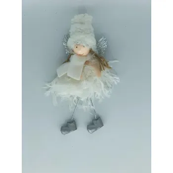 Vánoční dekorace BRIMOON Anděl bílý 17 cm