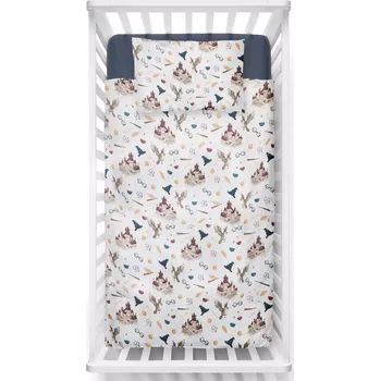 Příslušenství pro dětskou postel a kolébku 2-dílná sada do postýlky/postele + výplň Harry Potter - 75X100 CM