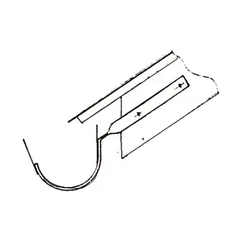 okap Hák žlabový 33 kroucený pozinkovaný spádový přetočený