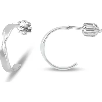 Náušnice Brilio Silver Stříbrné náušnice kruhy 431 001 02803 04 + 2 měsíce na vrácení zboží