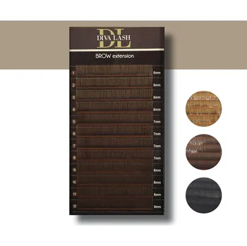 Barva na řasy a obočí Diva LASHES DIVA BROW 6D chloupky na obočí Barva: TMAVĚ HNĚDÁ