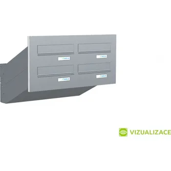 Poštovní schránka Poštovní schránka D-046 - do dveřního panelu - lakovaná - RAL 7040 MAT. - ŠEDÁ