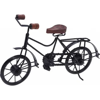 Homestyling Dekorace stojící kovová bicykl 36 cm černá