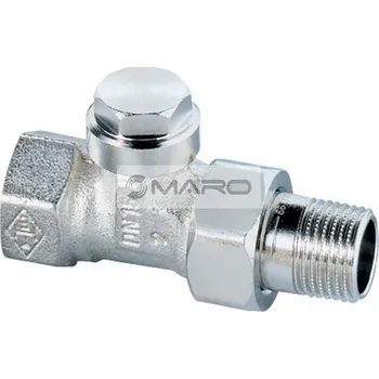 Radiátor IMI Heimeier Šroubení radiátorové regulační Regulux přímé, uzavíratelné, s vypouštěním 1/2", 0352-02.000