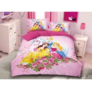 Povlečení 3-dílné ložní povlečení Disney pohádky Varianta: 2x polštář + 1x přikrývka, Motiv: 012 princezny