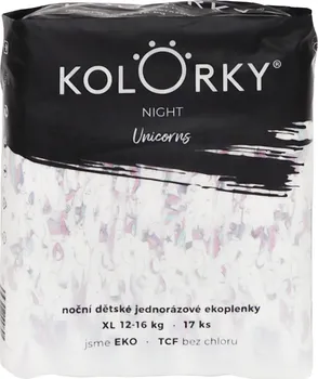 Plena Kolorky Night XL jednorožci 12-16 kg 17 ks