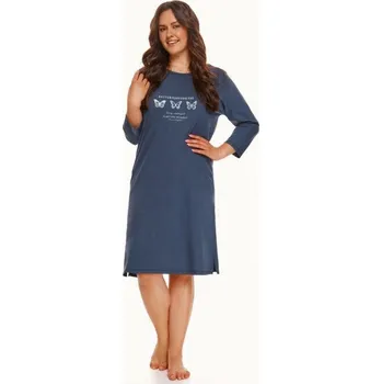 Dámská noční košile Taro, dámská noční košile 2569-Omena. tmavě modrá, vel. 3XL
