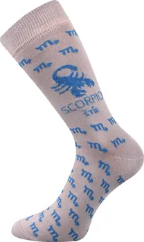 Pánské ponožky BOMA Zodiac Štír světle šedé 42-45