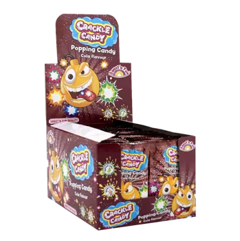 Bonbon Crackle Candy 8 g - práskací prášek COLA - balení 50 ks (kolový práskací prášek / bez lepku)
