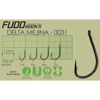 Rybářský háček Fudo Delta Mejina 7 (bal.9ks)