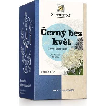 Nealkoholický nápoj Sonnentor Černý bez květ bio 27g porc. dvoukomorový