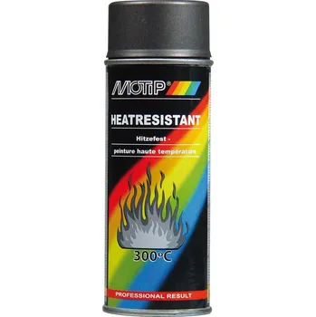Barva ve spreji Motip žáruvzdorná barva 800°C, tmavá antracit, 400ml