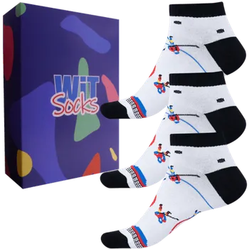 Pánské ponožky Dárkový set - Sporty - Hokej nízké - velikost 39-42 (Velikost 39-42)