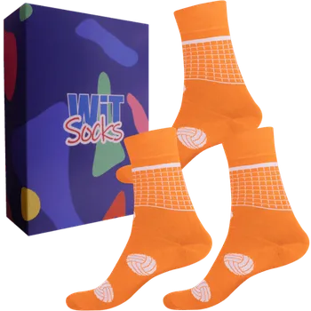 Pánské ponožky Dárkový set - Sporty - Volejbal - velikost 43-46 (Velikost 43-46)