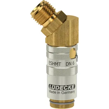 Příslušenství pro vzduchotechniku ESHMT 1415 AL45 (rychlospojka ESHMT M14x1.5 vnější 45°, DN6, zámek, mosaz)