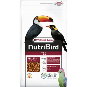 Krmivo pro ptáka VERSELE-LAGA Granule NutriBird T16 Original 10 kg pro velké ovocnožravé druhy páků , turaka a tukany