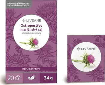 Léčivý čaj Megafyt Livsane čaj ostropestřec 20 sáčků