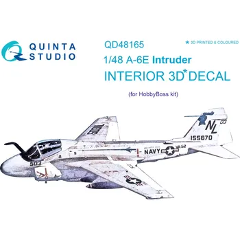 Plastikový model Quinta studio 1/48 A-6E Intruder 3D-Printed Interior (HOBBYB)