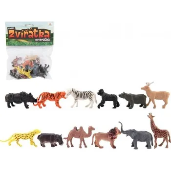 Figurka Teddies Zvířátka mini safari 5 - 6 cm 12 ks