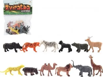 Figurka Teddies Zvířátka mini safari 5 - 6 cm 12 ks