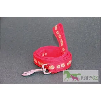 Vodítko pro psa Vodítko ČERVENÉ KVĚTY