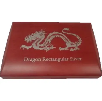 Dřevěná etue pro Dragon Rectangular (Obdélník) 12 x 1 Oz stříbrných mincí (vč. 12ks kapslí)