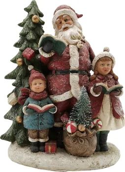 Vánoční dekorace Clayre & Eef  6PR2740 Santa s dětmi