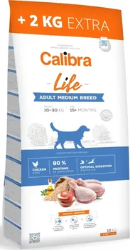 Krmivo pro psa Calibra Dog Life Adult Medium Breed Chicken 12 + 2 kg