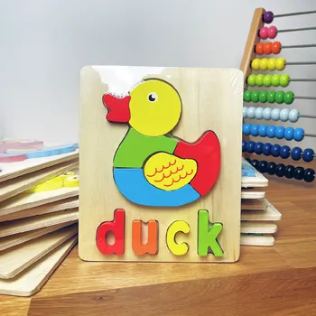 Dřevěná hračka Dřevěná skládačka "Kachna"