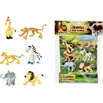 Veselá zvířata Safari, 6ks v sáčku 24x34x4 cm