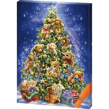 Čokoláda Chocoland Adventní kalendář strom s medvídky 50 g