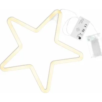 Vánoční světelná dekorace Nexos Trading Neonová hvězda 120 LED teple bílá