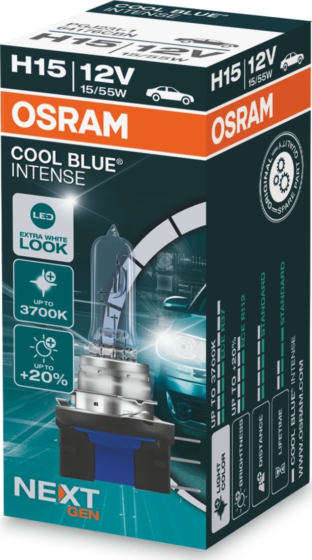 64176CBN OSRAM COOL BLUE INTENSE next Generation H15 12V 55/15W