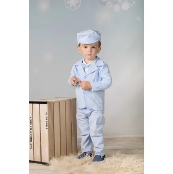 Chlapecký set světle modrý manšestr 5-dílný A99