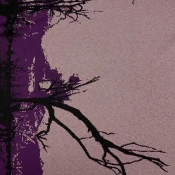 Úplet N5298 růžovo-fialový, černé větvičky, bordura, š.150