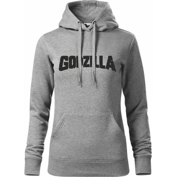 Dámská mikina Dámská mikina s nápisem Godzilla melírová