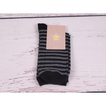 Dámské ponožky CNB BERLIN Ponožky DE 34944 černošedé proužkované velikosti ponožek: 26-28 (EUR vel. 39-42)