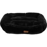 Hájek Pet Fashion BROWNIE (velikost "S") - černý chlupatý pelíšek pro psy