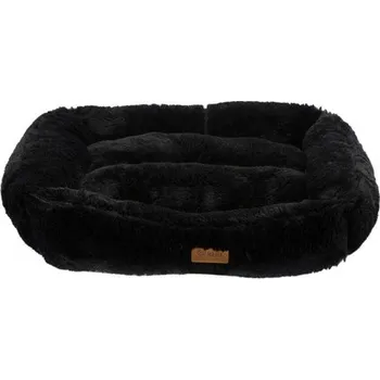 Pelíšek pro psa Hájek Pet Fashion BROWNIE (velikost "S") - černý chlupatý pelíšek pro psy