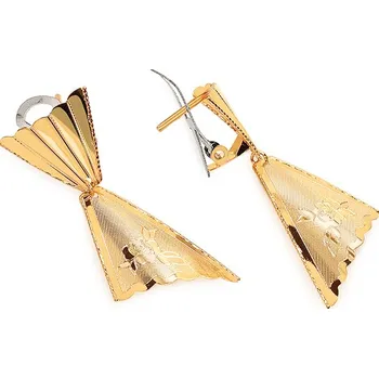 Náušnice Zlaté visací náušnice s matováním Lola IZ24382 + dárkové balení LUXUS zdarma