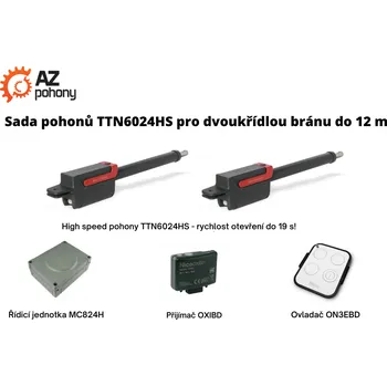 TTN6024HS kit - sada pohonů TTN6024HS pro dvoukřídlou mohutnou bránu do 12 m