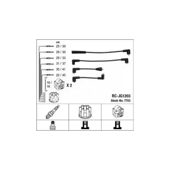 Zapalovací kabel Sada kabelů pro zapalování NGK RC-JG1203 - JAGUAR