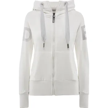Dámská mikina MIKINA NA ZIP A S KAPUCÍ KRÉMOVĚ BÍLÁ ELBSAND Kekoa