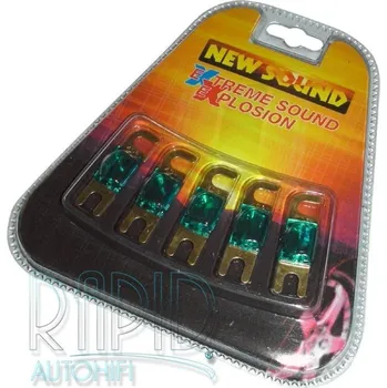 Autopojistky Nožová pojistka Mini ANL New Sound FF60 60A sada 5 kusů ( Sada 5-ti kusů nožových 60A Mini ANL pojistek )