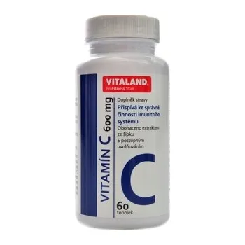 Doplněk stravy Vitaland - Vitamín C 600 mg 60 kapslí